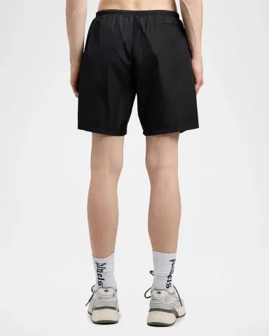 Palm Angels Men's Curved Logo Nylon Swim Trunks | Thumbnail 2 Palm Angels Men's Curved Logo Nylon Swim Trunks | Thumbnail 2