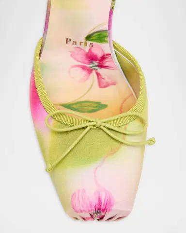Christian Louboutin 100mm Cassia Lace-Up Printed Satin Ballet Pumps | Thumbnail 5 Christian Louboutin 100mm Cassia Lace-Up Printed Satin Ballet Pumps | Thumbnail 5