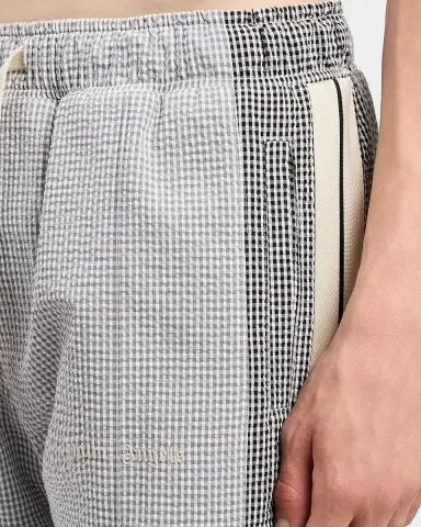 Palm Angels Men's Classic Logo Gingham Seersucker Track Pants | Thumbnail 4