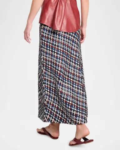 TWP Woven Leather A-Line Skirt | Thumbnail 2