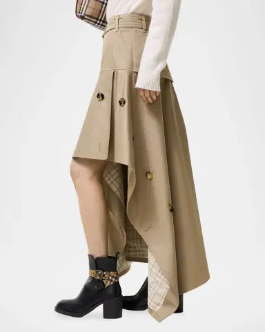 Burberry Heather Asymmetric Cotton Skirt | Thumbnail 2 Burberry Heather Asymmetric Cotton Skirt | Thumbnail 2