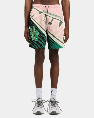 Palm Angels Men's Racing Logo Swim Trunks | Thumbnail 3 Palm Angels Men's Racing Logo Swim Trunks | Thumbnail 3