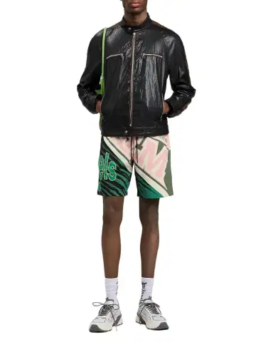 Palm Angels Men's Racing Logo Swim Trunks | Thumbnail 1 Palm Angels Men's Racing Logo Swim Trunks | Thumbnail 1