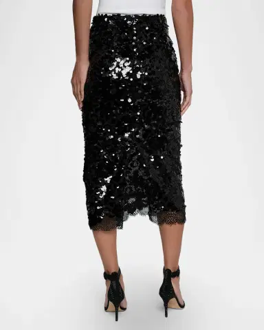 L'Agence Makena Sequined Lace Pencil Skirt | Thumbnail 2 L'Agence Makena Sequined Lace Pencil Skirt | Thumbnail 2
