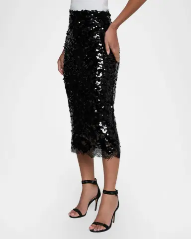 L'Agence Makena Sequined Lace Pencil Skirt | Thumbnail 4 L'Agence Makena Sequined Lace Pencil Skirt | Thumbnail 4