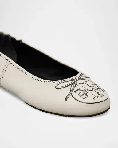 Tory Burch Reva Travel Leather Ballerina Flats | Thumbnail 2 Tory Burch Reva Travel Leather Ballerina Flats | Thumbnail 2