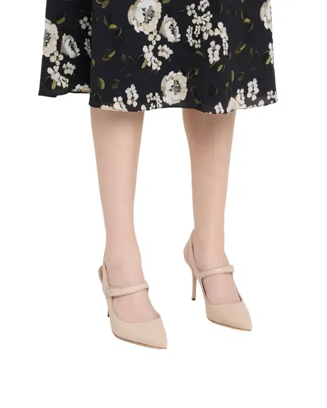 90mm Camparisli Leather Mary Jane Slingback Pumps