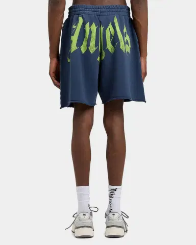 Palm Angels Men's Big Waist Logo Cotton Drawstring Sweatshorts | Thumbnail 2