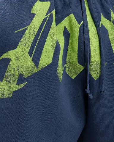 Palm Angels Men's Big Waist Logo Cotton Drawstring Sweatshorts | Thumbnail 4