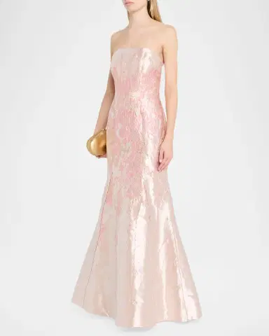 Rene Ruiz Collection Jacquard Bustier Gown | Thumbnail 3