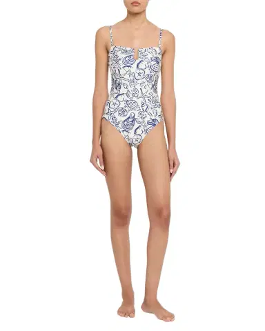 Simkhai Ottilie Strapless One-Piece Swimsuit | Thumbnail 1 Simkhai Ottilie Strapless One-Piece Swimsuit | Thumbnail 1