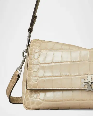Tory Burch Charlie Small Croc-Embossed Shoulder Bag | Thumbnail 3