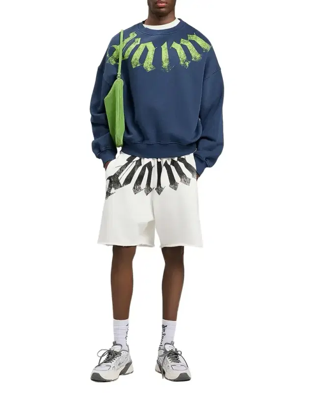 Men 's Big Neck-Logo Cotton Sweatshirt