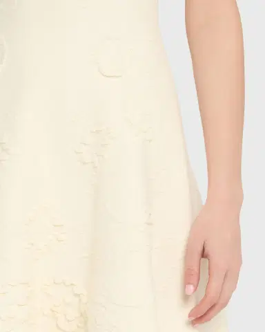 Oscar de la Renta Floral Jacquard Knit Short-Sleeve Mini Dress | Thumbnail 4 Oscar de la Renta Floral Jacquard Knit Short-Sleeve Mini Dress | Thumbnail 4