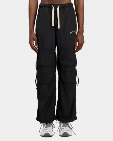 Palm Angels Men's Curved Logo Drawstring Cargo Pants | Thumbnail 2