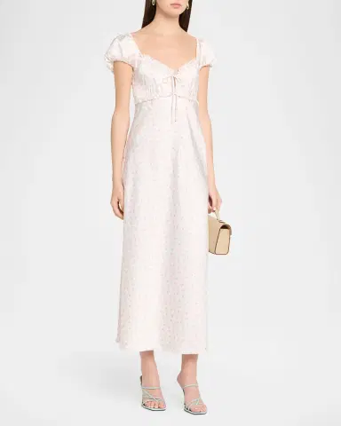 LoveShackFancy Epone Floral Puff-Sleeve Maxi Dress | Thumbnail 3 LoveShackFancy Epone Floral Puff-Sleeve Maxi Dress | Thumbnail 3