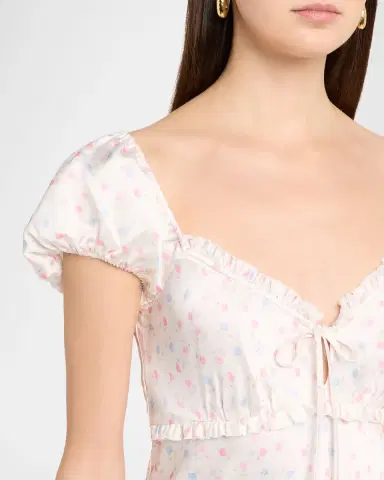 LoveShackFancy Epone Floral Puff-Sleeve Maxi Dress | Thumbnail 4 LoveShackFancy Epone Floral Puff-Sleeve Maxi Dress | Thumbnail 4