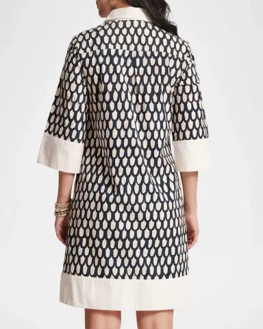 Frances Valentine Tracey Loop-Print Cotton Mini Dress | Thumbnail 3