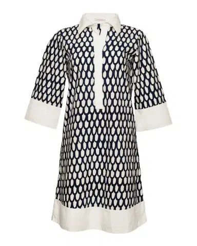 Frances Valentine Tracey Loop-Print Cotton Mini Dress | Thumbnail 1