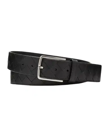 Bottega Veneta Men's Cintura Intrecciato Leather Belt | Thumbnail 1