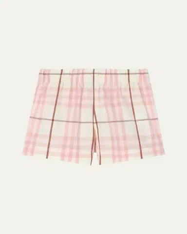 Burberry Kid's Check Cotton Shorts | Thumbnail 3 Burberry Kid's Check Cotton Shorts | Thumbnail 3