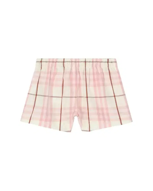 Kid 's Check Cotton Shorts, Size 12M-3