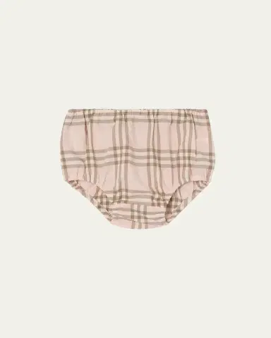 Burberry Girl's Bea Check Cotton Dress & Bloomers Set | Thumbnail 4