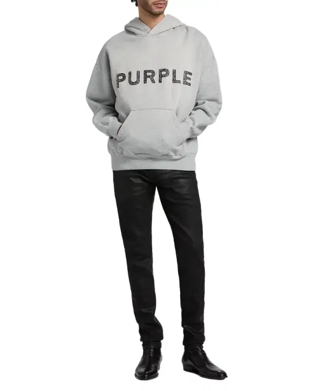 Embellished Logo Fleece Cotton Oversized Hoodie