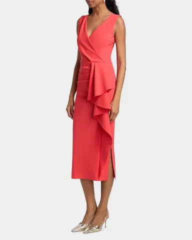 Chiara Boni La Petite Robe Sayon Ruffle Drape Bodycon Midi Dress | Thumbnail 6 Chiara Boni La Petite Robe Sayon Ruffle Drape Bodycon Midi Dress | Thumbnail 6