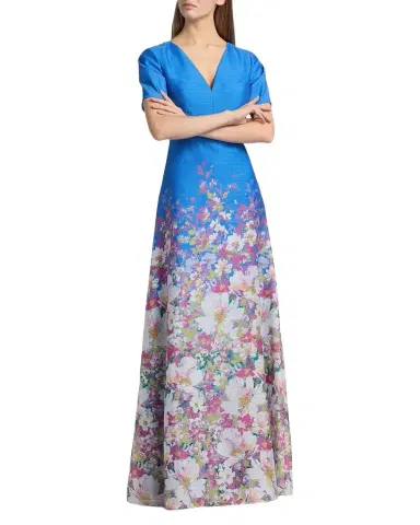 Kay Unger New York Carlotta Floral Organza Gown | Thumbnail 1