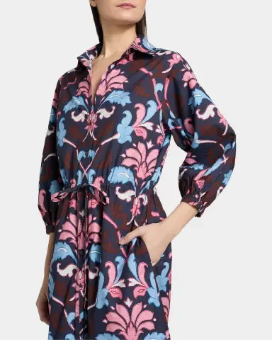 Cara Cara Hutton Puff-Sleeve Midi Shirtdress | Thumbnail 4 Cara Cara Hutton Puff-Sleeve Midi Shirtdress | Thumbnail 4