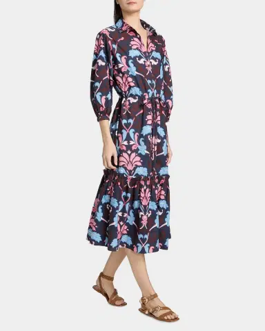 Cara Cara Hutton Puff-Sleeve Midi Shirtdress | Thumbnail 6 Cara Cara Hutton Puff-Sleeve Midi Shirtdress | Thumbnail 6