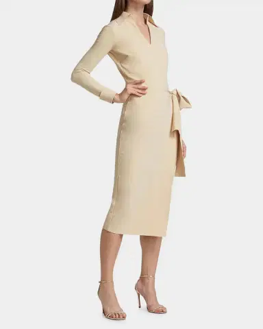 Chiara Boni La Petite Robe Kamala Shirt-Collar Jersey Wrap Dress | Thumbnail 3 Chiara Boni La Petite Robe Kamala Shirt-Collar Jersey Wrap Dress | Thumbnail 3