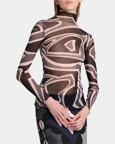 PUCCI Passepartout Tulle T-Shirt | Thumbnail 3 PUCCI Passepartout Tulle T-Shirt | Thumbnail 3