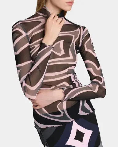 PUCCI Passepartout Tulle T-Shirt | Thumbnail 4 PUCCI Passepartout Tulle T-Shirt | Thumbnail 4