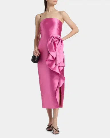 Theia Marla Strapless Sculptural Drape Cocktail Dress | Thumbnail 3 Theia Marla Strapless Sculptural Drape Cocktail Dress | Thumbnail 3