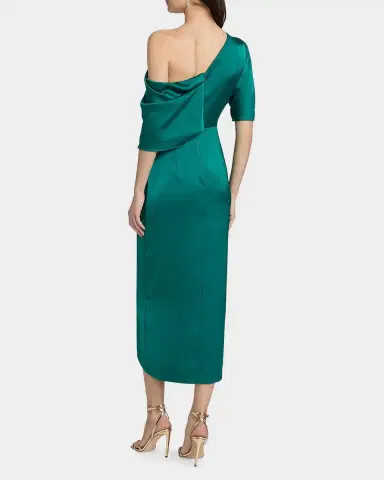 THEIA Rayna Draped One-Shoulder High-Low Gown | Thumbnail 2 THEIA Rayna Draped One-Shoulder High-Low Gown | Thumbnail 2