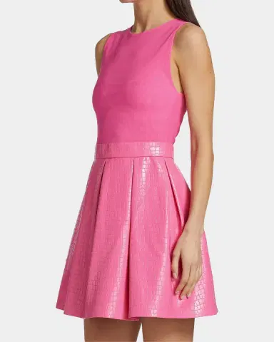 ALICE + OLIVIA Chara Croc-Embossed Party Dress | Thumbnail 6 ALICE + OLIVIA Chara Croc-Embossed Party Dress | Thumbnail 6