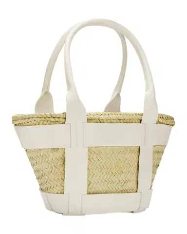 DeMellier The Santorini Caged Raffia Tote Bag | Thumbnail 1