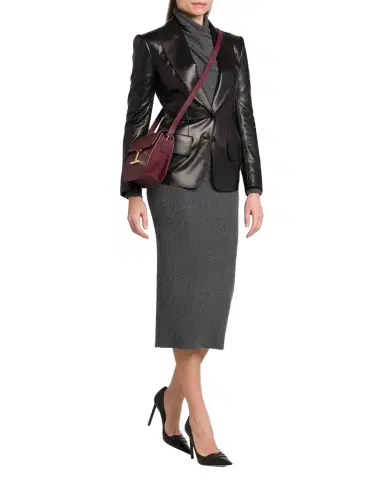 Tom Ford Leather Peak Lapel Jacket | Thumbnail 1 Tom Ford Leather Peak Lapel Jacket | Thumbnail 1