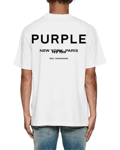 PURPLE Men's Cotton Jersey Logo Crewneck T-Shirt | Thumbnail 1