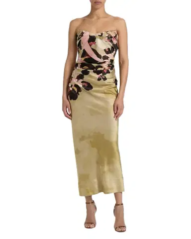 Acler Bowers Floral Satin Maxi Dress | Thumbnail 1