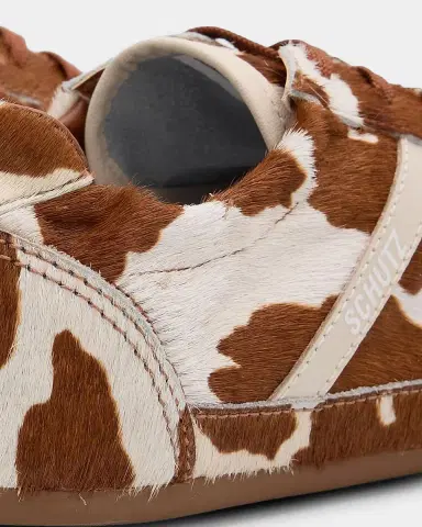 Schutz Eight Cow-Print Fur Low-Top Sneakers | Thumbnail 5