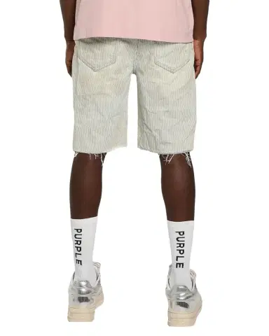 PURPLE Men 's Hickory Pinstripe Denim Shorts | Thumbnail 1 PURPLE Men 's Hickory Pinstripe Denim Shorts | Thumbnail 1