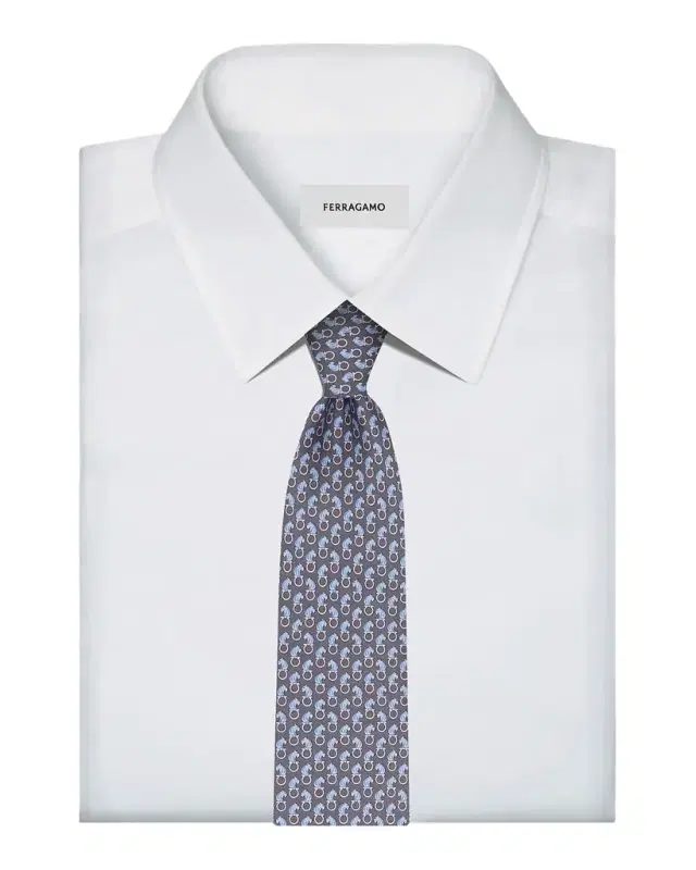 Ferragamo Ambra Animal-Print Silk Tie