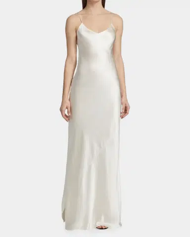 Nili Lotan Silk Satin Slip Gown | Thumbnail 3 Nili Lotan Silk Satin Slip Gown | Thumbnail 3