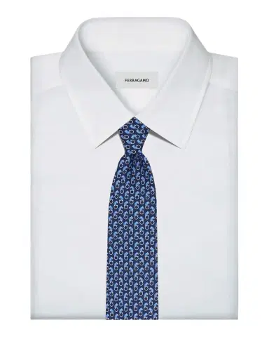 Ferragamo Ambra Animal-Print Silk Tie | Thumbnail 1