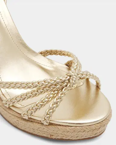 Schutz 95mm Adele Metallic Leather Espadrille Wedge Sandals | Thumbnail 2 Schutz 95mm Adele Metallic Leather Espadrille Wedge Sandals | Thumbnail 2