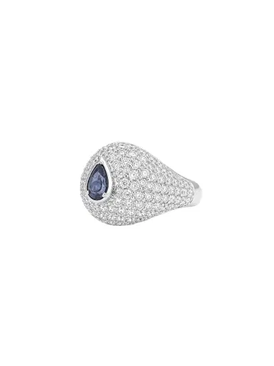 Wish Fine Jewelry 2.39ct Diamond Sapphire 18K Gold Pave Ring | Thumbnail 2 Wish Fine Jewelry 2.39ct Diamond Sapphire 18K Gold Pave Ring | Thumbnail 2
