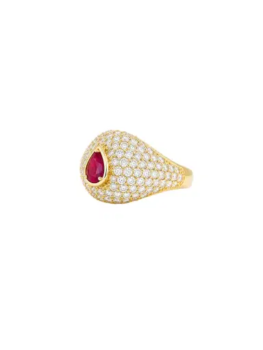 Wish Fine Jewelry 2.47ct Diamond Ruby 18K Gold Pave Ring | Thumbnail 2